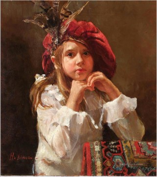 Pretty Little Girl NM Tajikistan 11 Impressionist Oil Paintings